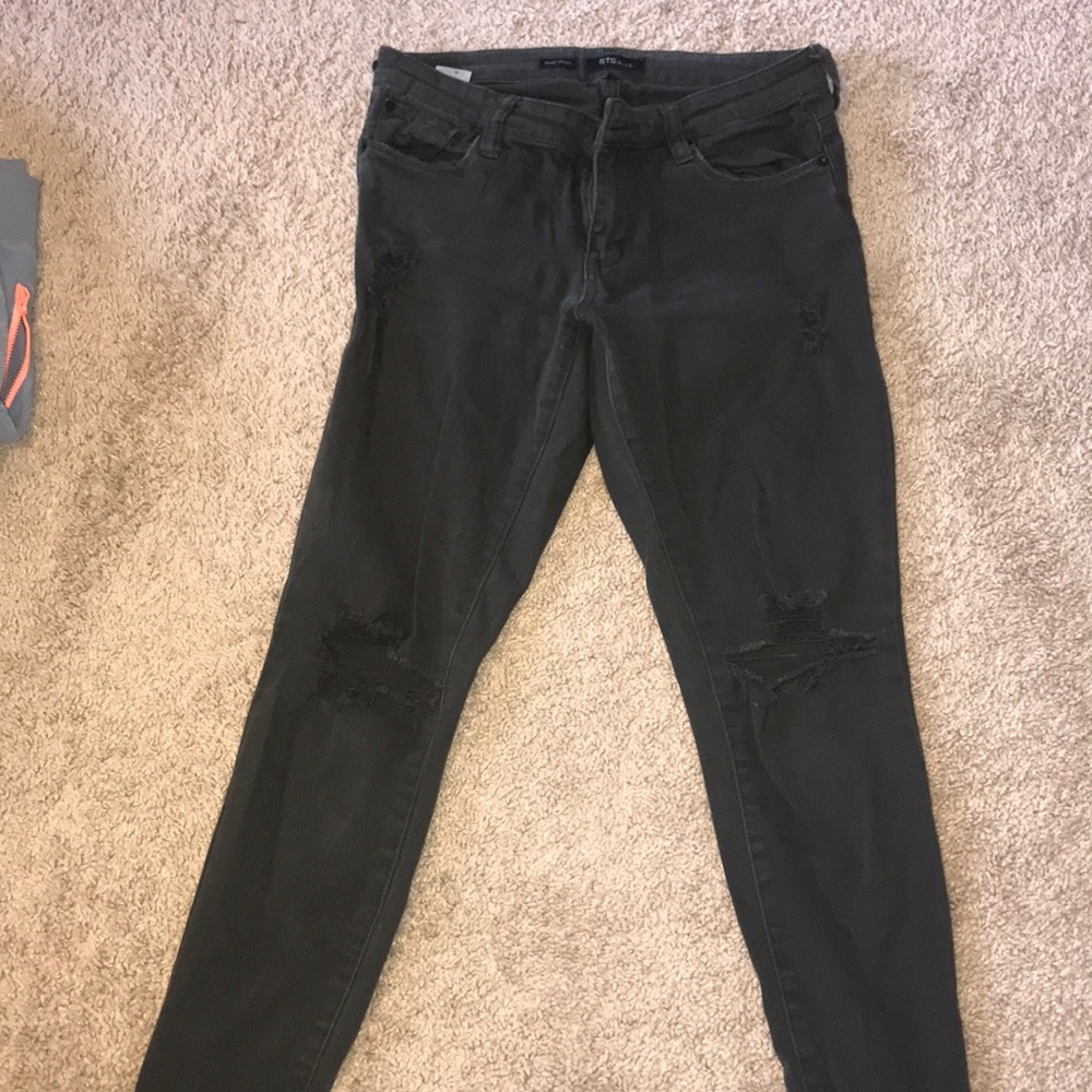 STS army green jeans